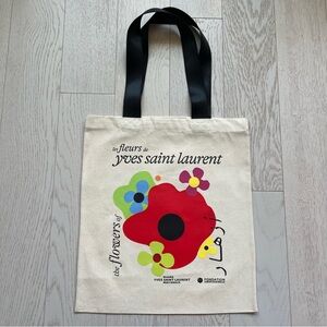 Les Fleurs de Yves Saint Laurent YSL Cotton Canvas Le Jardin Majorelle Tote Bag